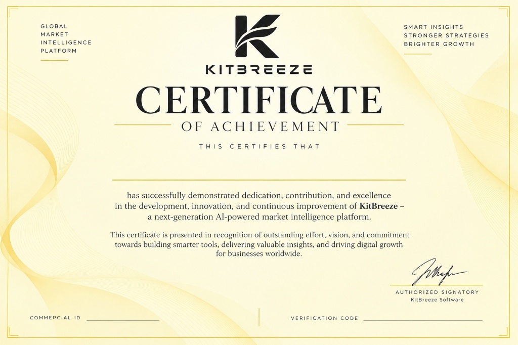 Official KitBreeze Certificate of Achievement
